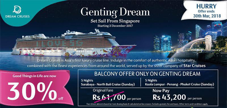 Dream Cruises I Genting Dream from Singapore I World Dream from Hong Kong