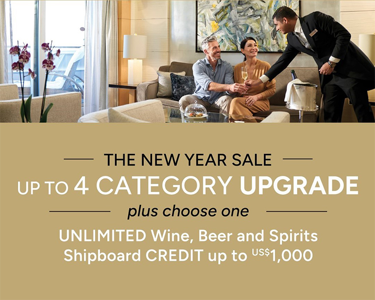 Oceania Cruises: Up to 4 category upgrade + onboard credit offer